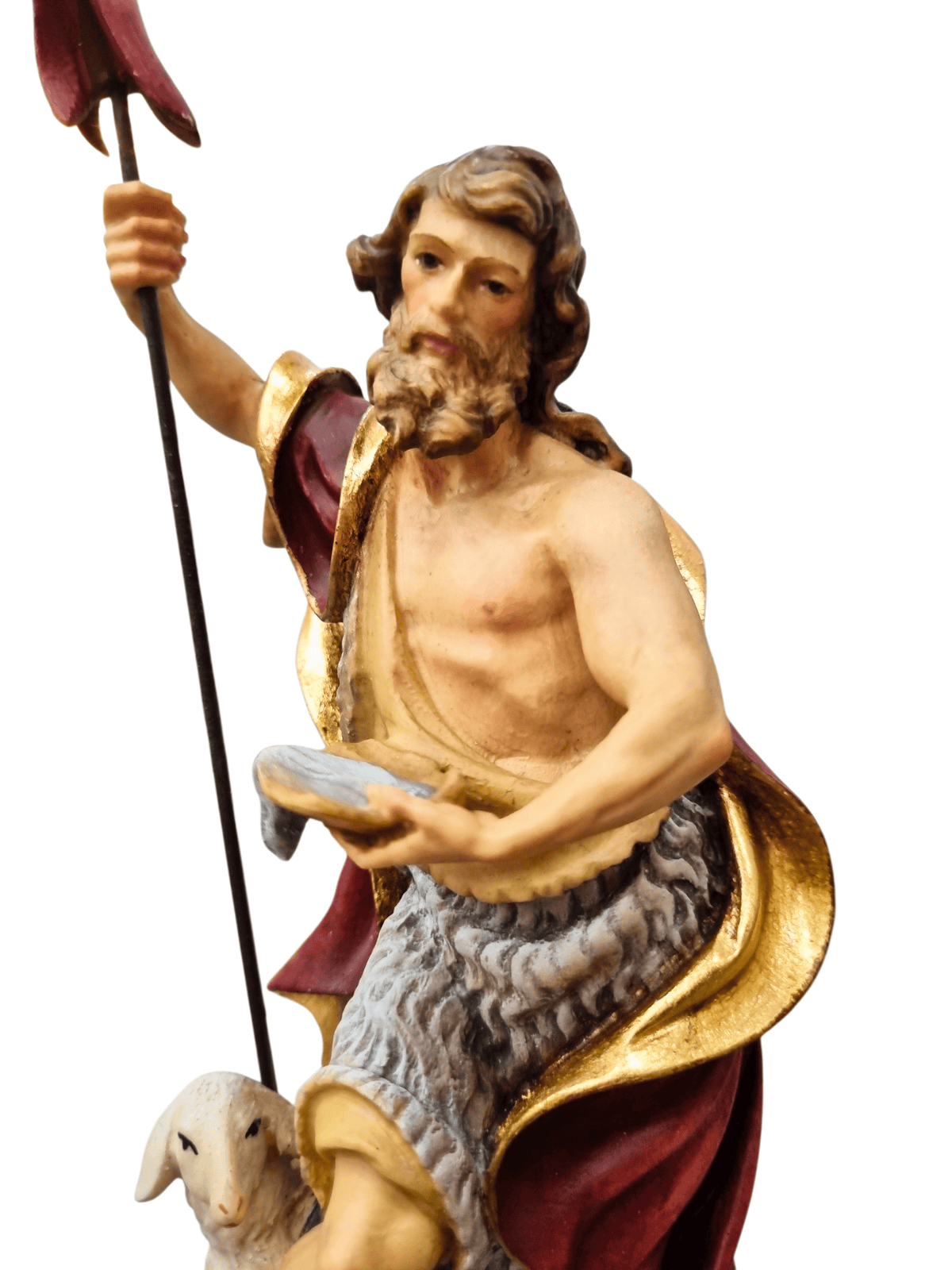 Imagem de Madeira Italiana São João Batista 20 cm-TerraCotta Arte Sacra