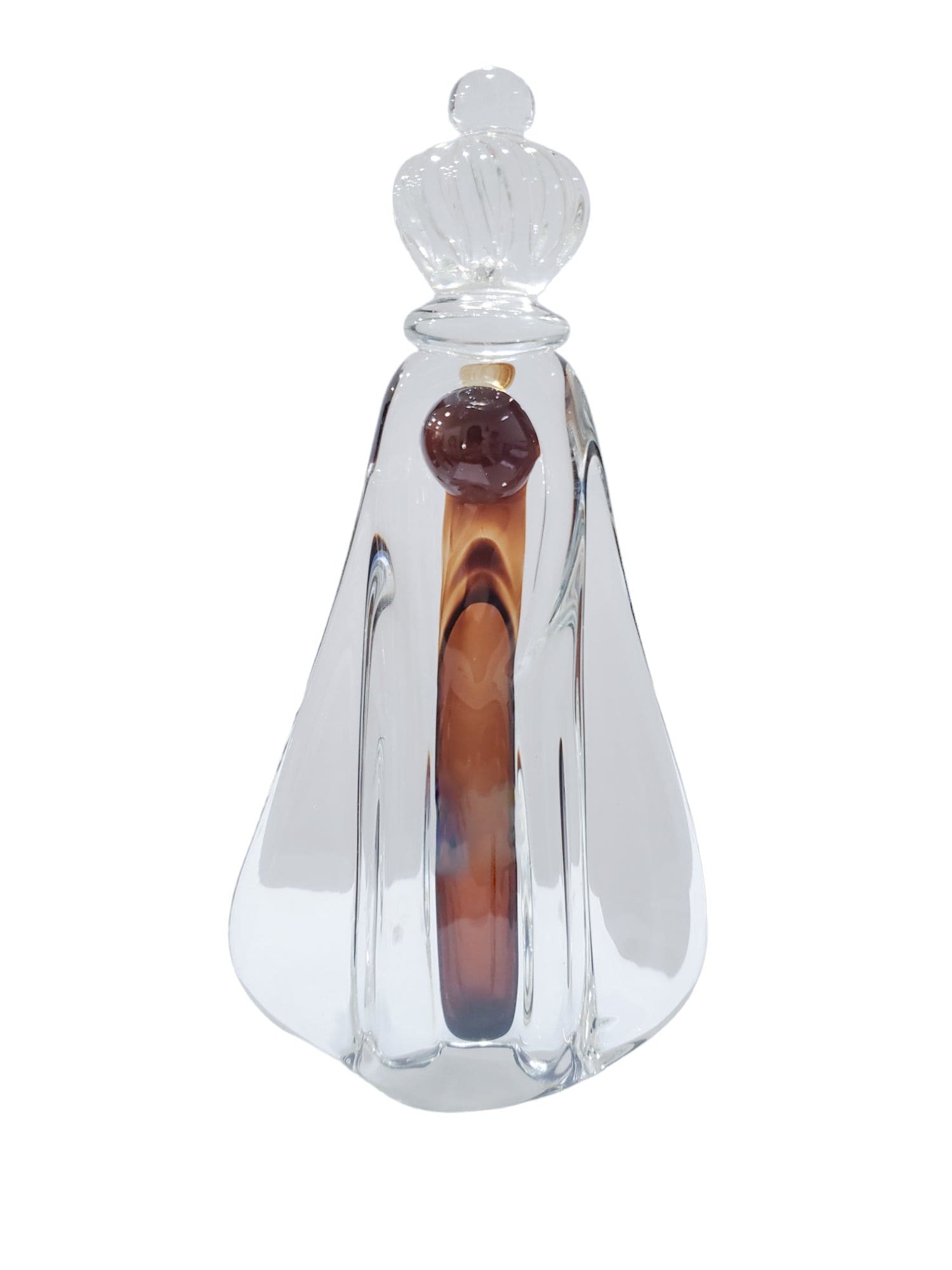 Imagem de Nossa Senhora Aparecida Ambar de Cristal 22 cm-TerraCotta Arte Sacra