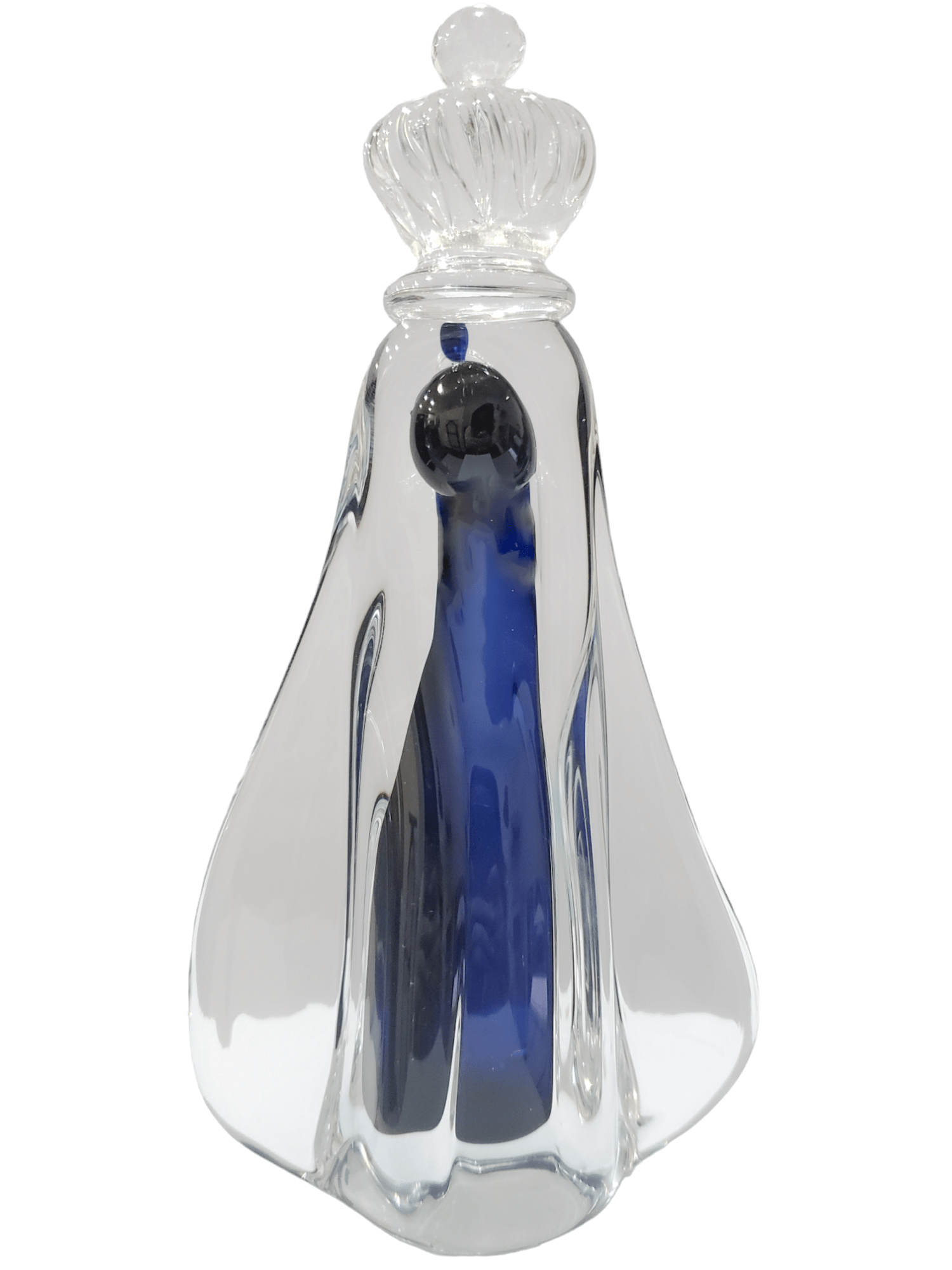 Imagem de Nossa Senhora Aparecida Azul Marinho de Cristal 30 cm-TerraCotta Arte Sacra