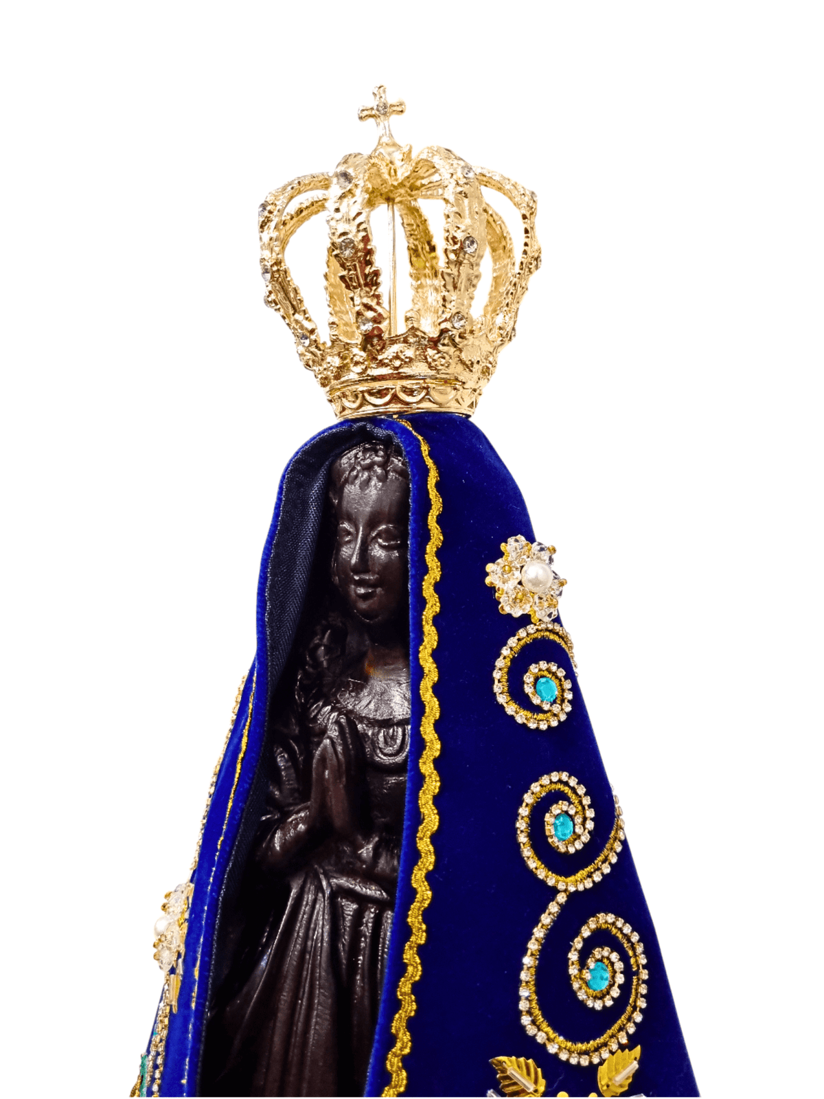Imagem de Nossa Senhora Aparecida Fac-Símile Manto Luxo com Arabescos 45 cm-TerraCotta Arte Sacra