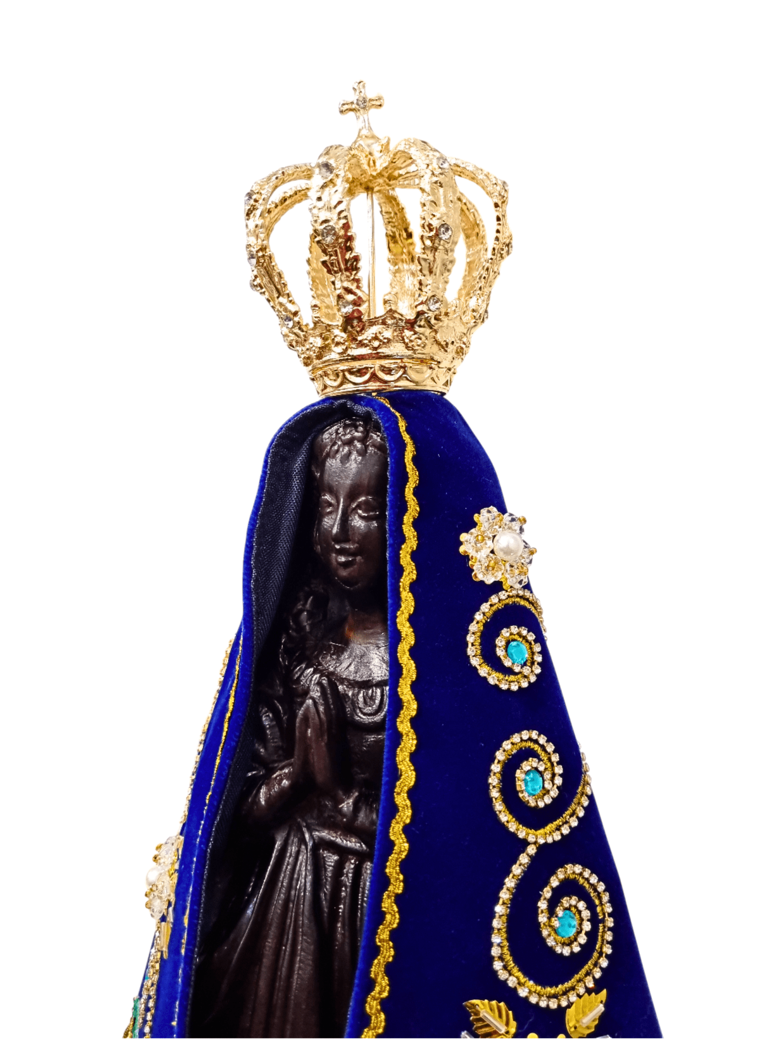 Imagem de Nossa Senhora Aparecida Fac-Símile Manto Luxo com Arabescos 45 cm-TerraCotta Arte Sacra