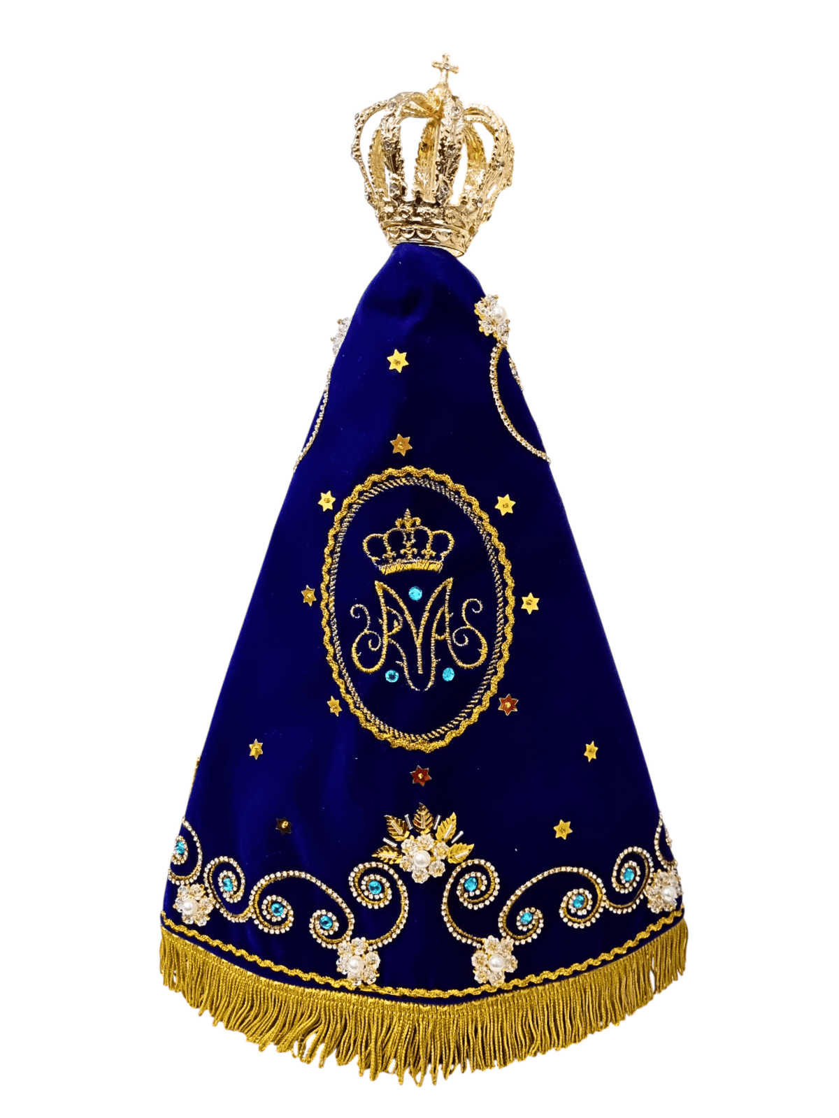 Imagem de Nossa Senhora Aparecida Fac-Símile Manto Luxo com Arabescos 45 cm-TerraCotta Arte Sacra