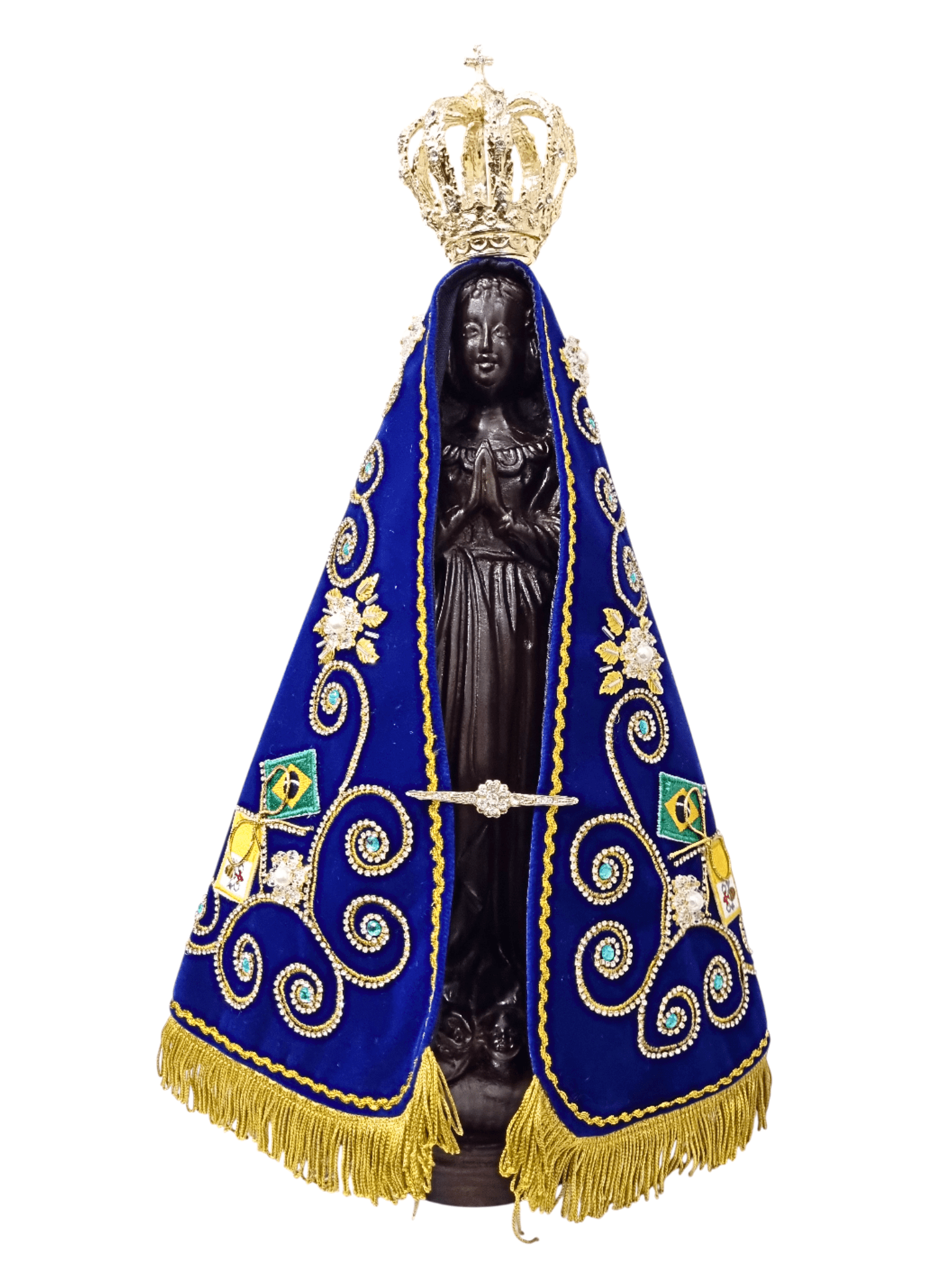 Imagem de Nossa Senhora Aparecida Fac-Símile Manto Luxo com Arabescos 45 cm-TerraCotta Arte Sacra