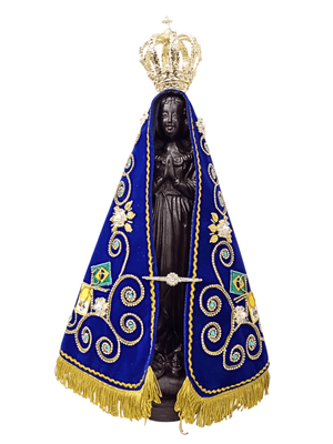 Imagem de Nossa Senhora Aparecida Fac-Símile Manto Luxo com Arabescos 45 cm-TerraCotta Arte Sacra