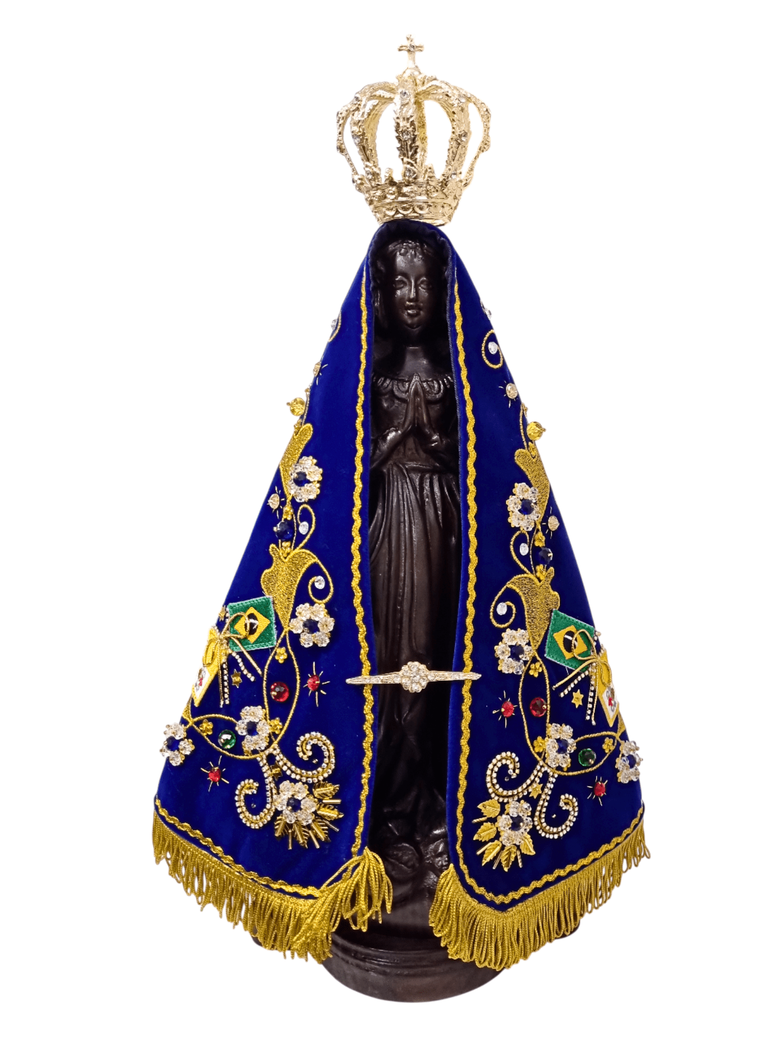 Imagem de Nossa Senhora Aparecida Fac-Símile Manto Oficial 45 cm-TerraCotta Arte Sacra
