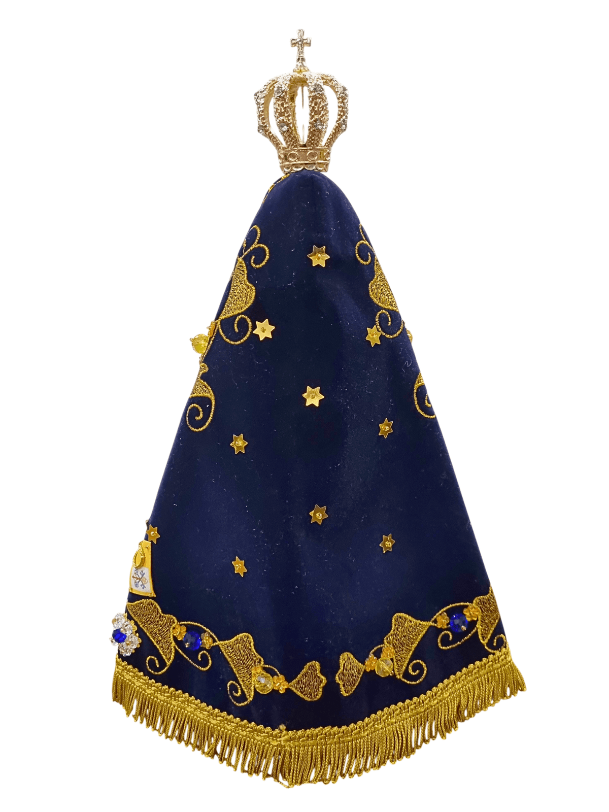 Imagem de Nossa Senhora Aparecida Fac-Símile em Madeira com Manto Oficial 32 cm-TerraCotta Arte Sacra