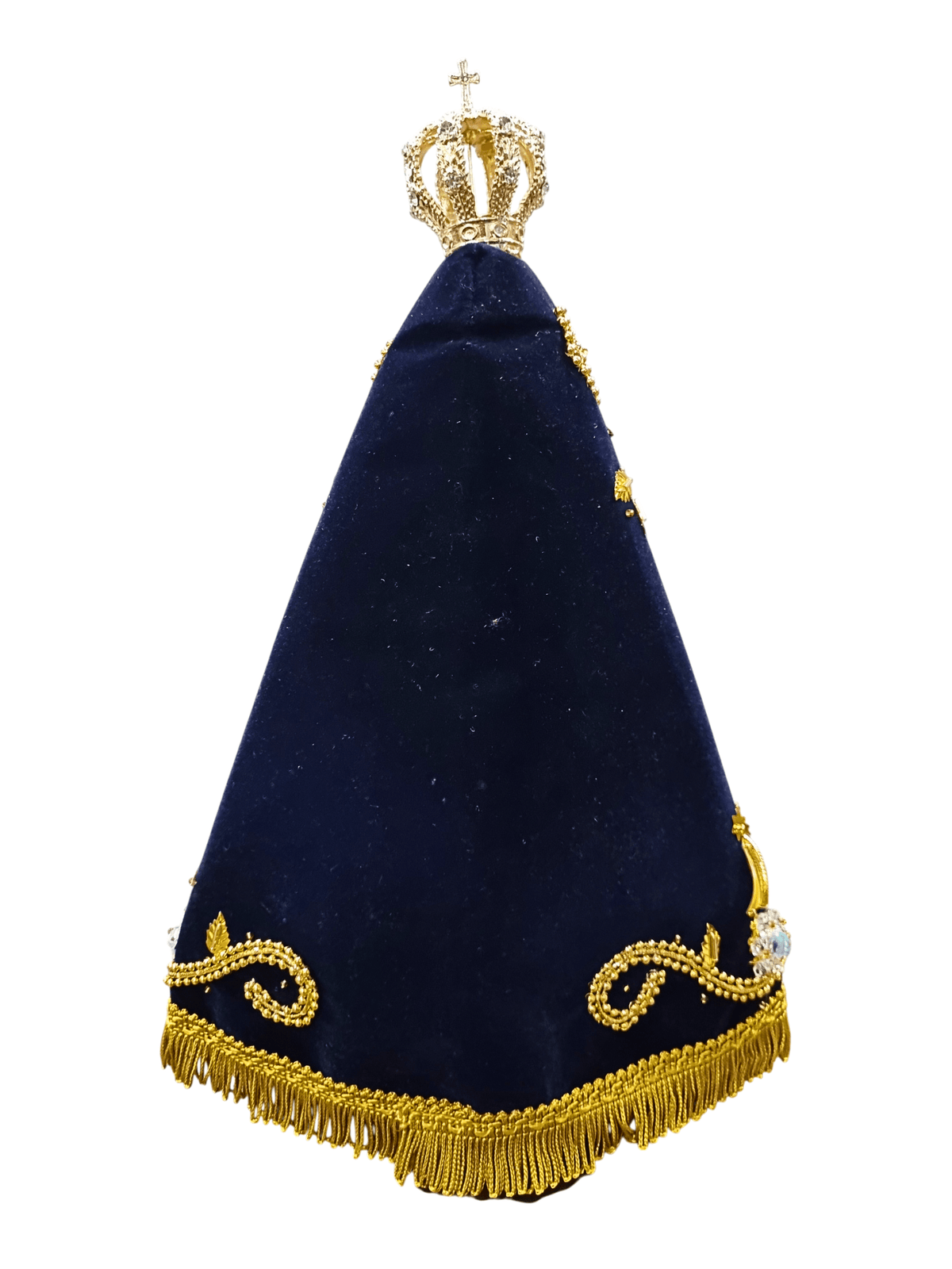 Imagem de Nossa Senhora Aparecida Fac-Símile em Madeira com Manto Pérola Azul 32 cm-TerraCotta Arte Sacra