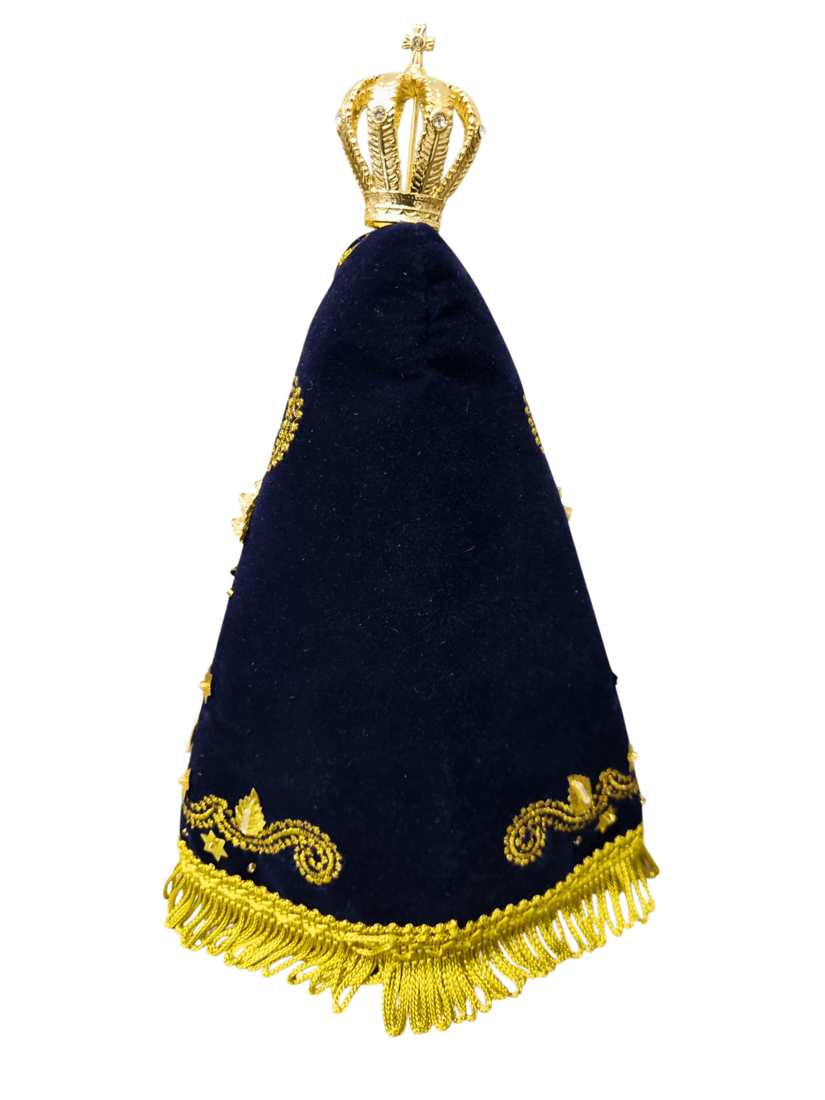 Imagem de Nossa Senhora Aparecida Fac-Símile em Madeira com Manto e Coroa 18 cm-TerraCotta Arte Sacra