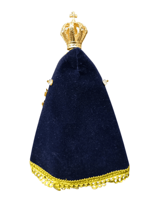 Imagem de Nossa Senhora Aparecida Fac-Símile em Madeira com Manto e Coroa 23 cm-TerraCotta Arte Sacra
