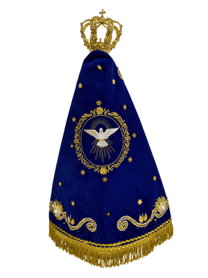 Imagem de Nossa Senhora Aparecida Fac-símile em Madeira Manto Luxo Pérola 45 cm-TerraCotta Arte Sacra