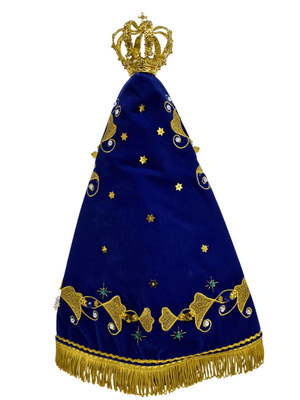Imagem de Nossa Senhora Aparecida Fac-símile em Madeira Manto Oficial 45 cm-TerraCotta Arte Sacra