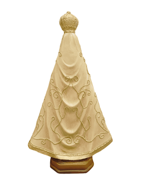 Imagem de Nossa Senhora Aparecida com Manto Dourado 20 cm-TerraCotta Arte Sacra