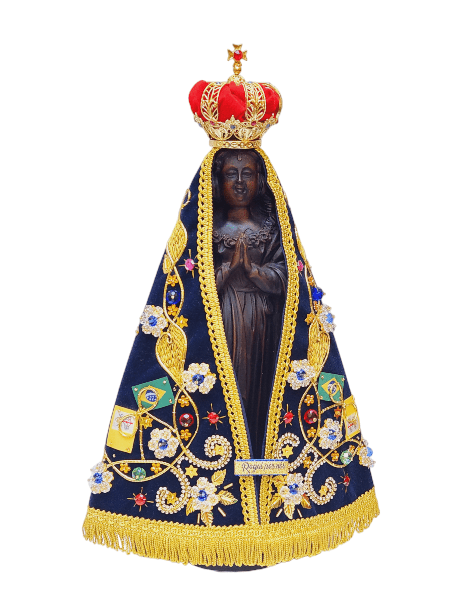 Imagem de Nossa Senhora Aparecida com Manto Oficial 36 cm-TerraCotta Arte Sacra