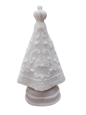 Imagem de Nossa Senhora Aparecida em Pó de Mármore 12 cm-TerraCotta Arte Sacra