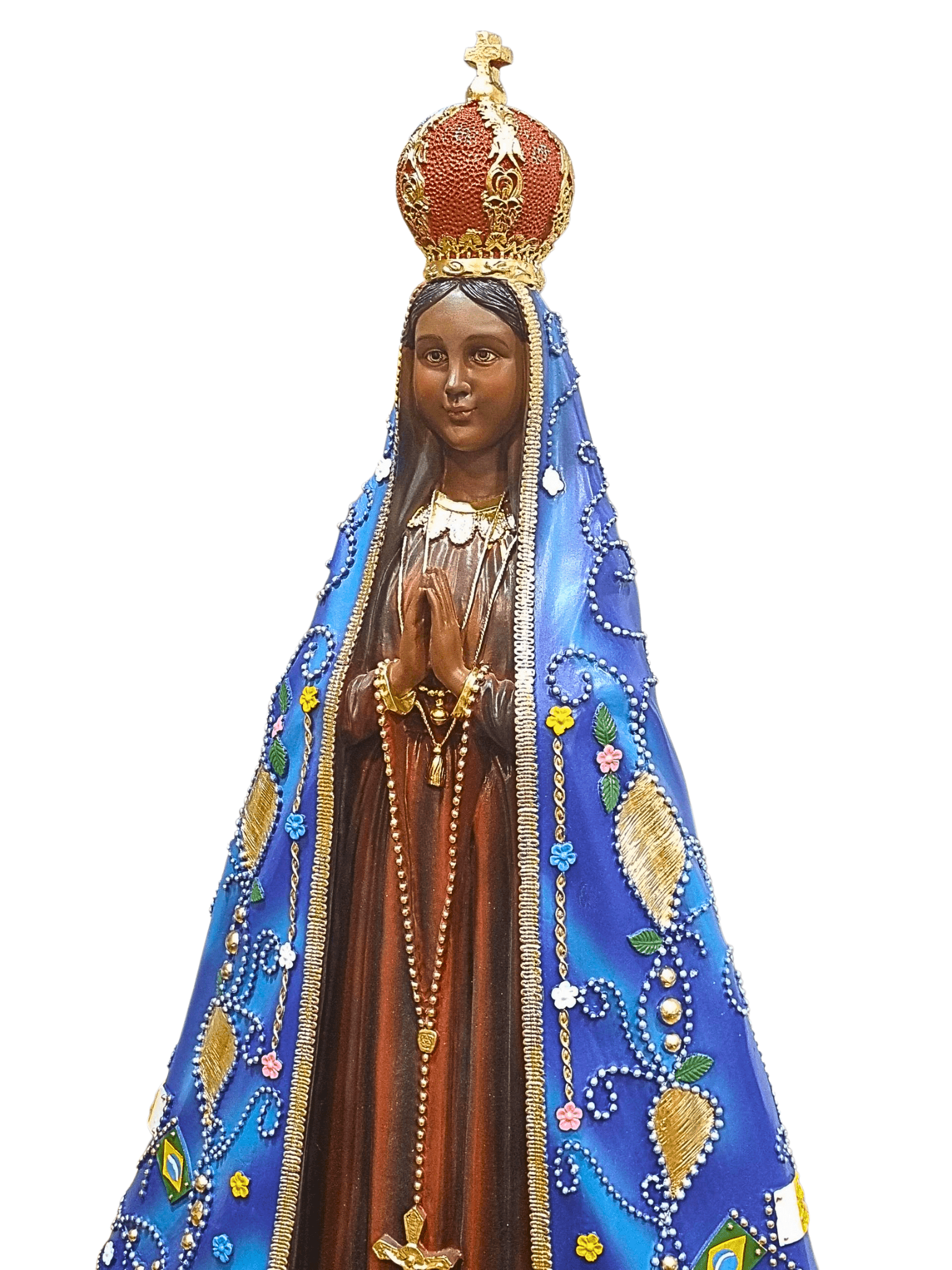 Imagem de Nossa Senhora Aparecida em Pó de Mármore 70 cm-TerraCotta Arte Sacra