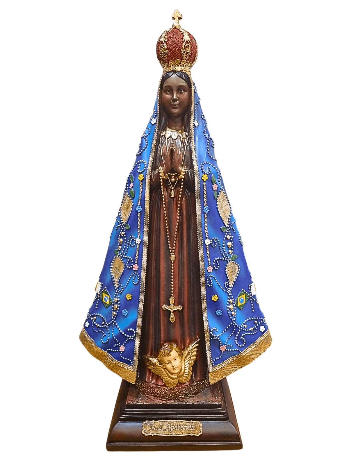 Imagem de Nossa Senhora Aparecida em Pó de Mármore 70 cm-TerraCotta Arte Sacra