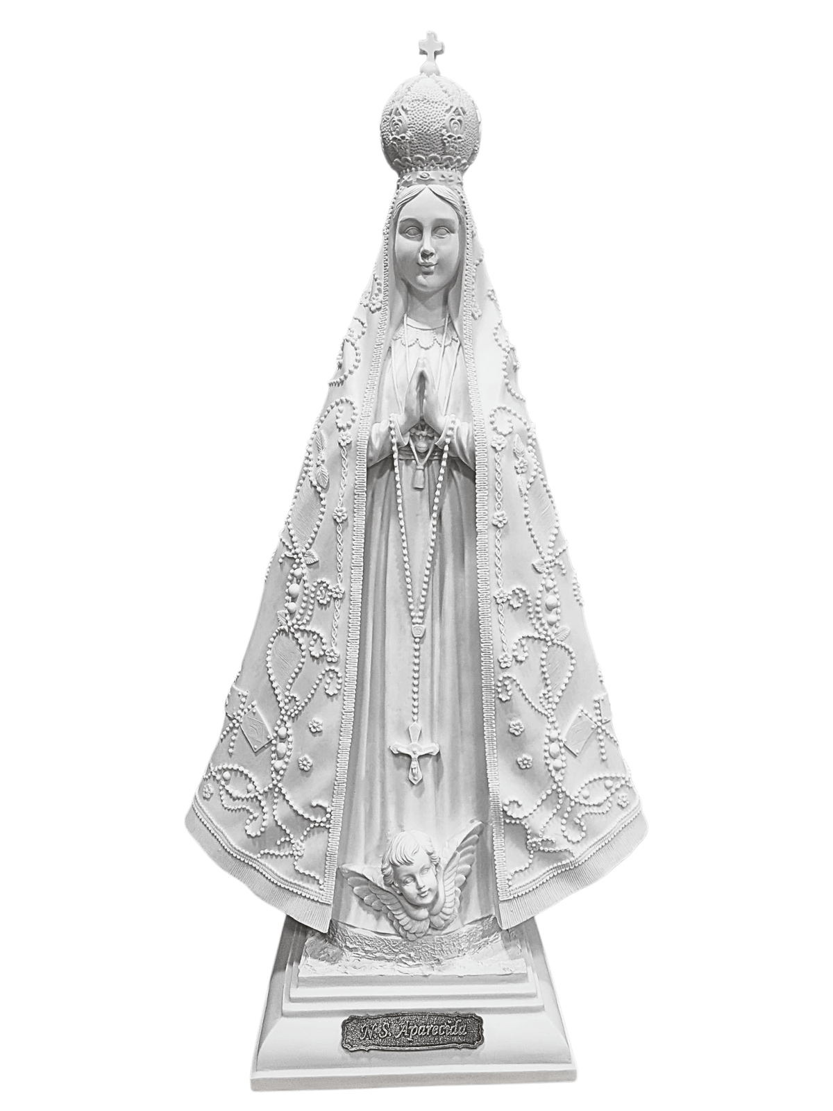 Imagem de Nossa Senhora Aparecida em Pó de Mármore 70 cm-TerraCotta Arte Sacra