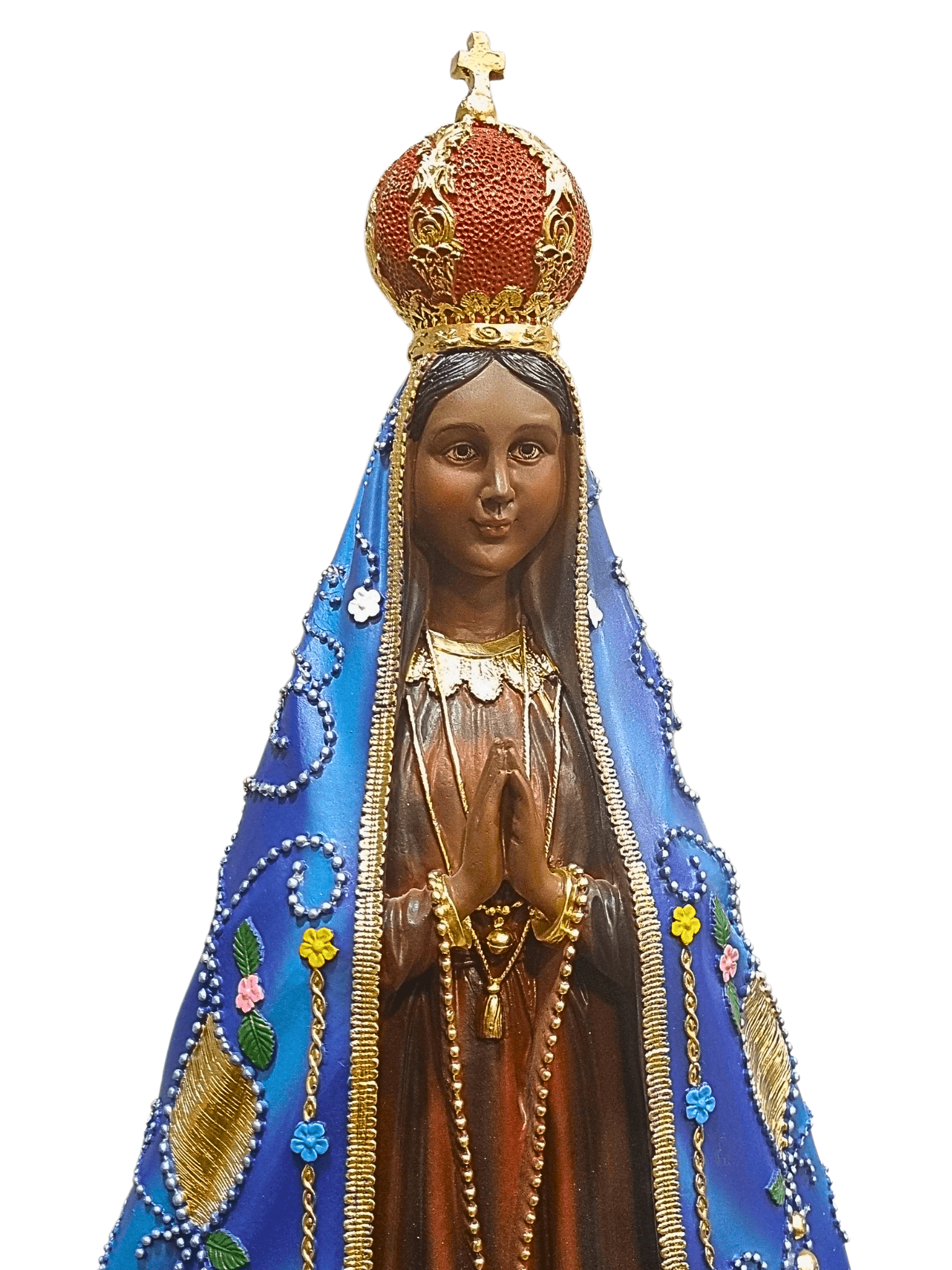 Imagem de Nossa Senhora Aparecida em Pó de Mármore 70 cm-TerraCotta Arte Sacra