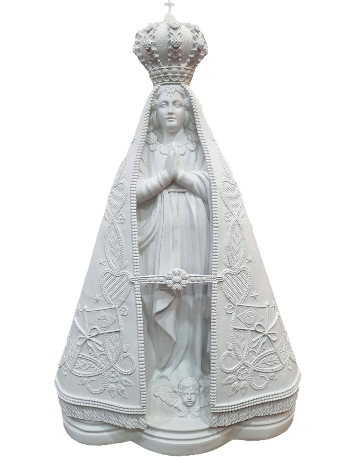 Imagem de Nossa Senhora Aparecida em Pó de Mármore 90 cm-TerraCotta Arte Sacra