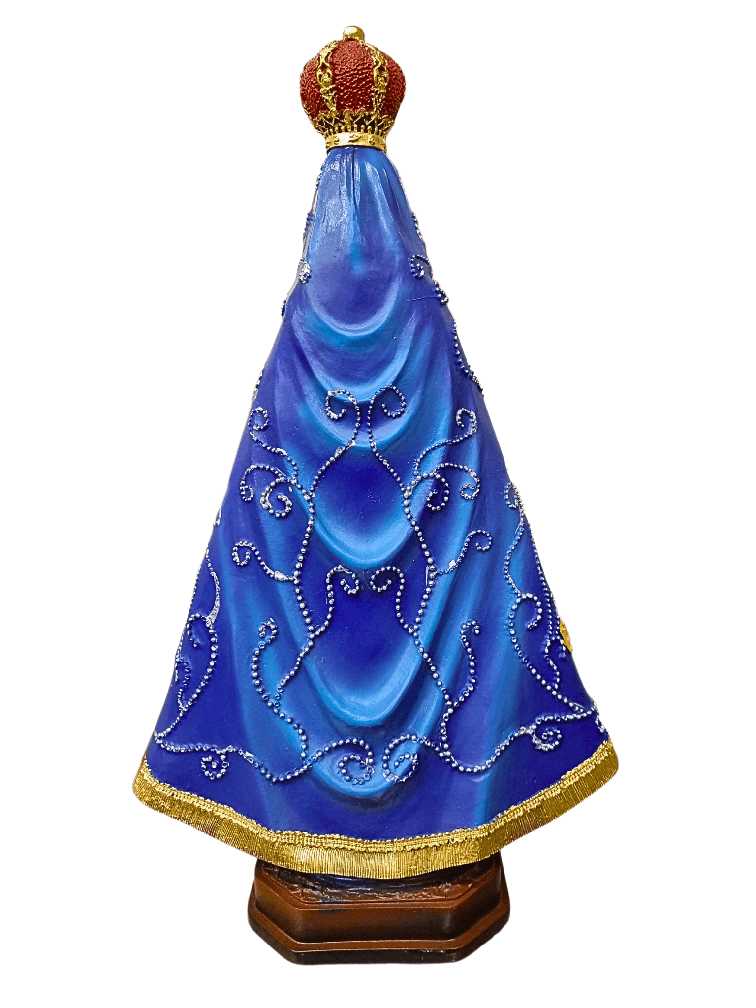 Imagem de Nossa Senhora Aparecida em Pó de Mármore Colorida 30 cm-TerraCotta Arte Sacra