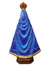 Imagem de Nossa Senhora Aparecida em Pó de Mármore Colorida 30 cm-TerraCotta Arte Sacra