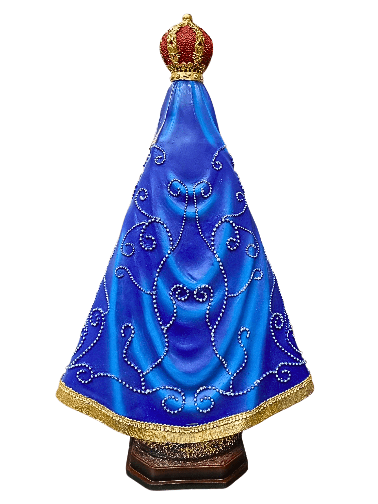 Imagem de Nossa Senhora Aparecida em Pó de Mármore Colorida 40 cm-TerraCotta Arte Sacra