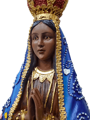 Imagem de Nossa Senhora Aparecida em Pó de Mármore Colorida 40 cm-TerraCotta Arte Sacra