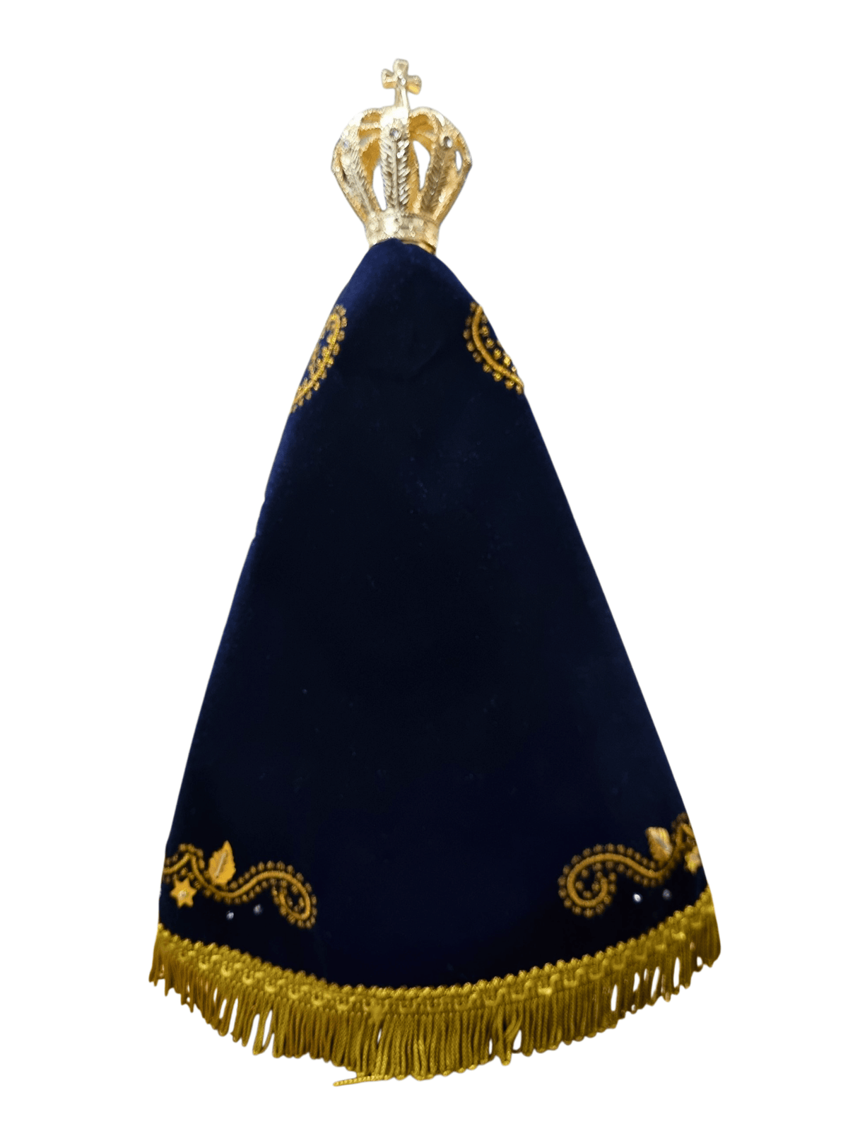 Imagem de Nossa Senhora Aparecida em Pó de Mármore Manto Flor Azul 30 cm-TerraCotta Arte Sacra