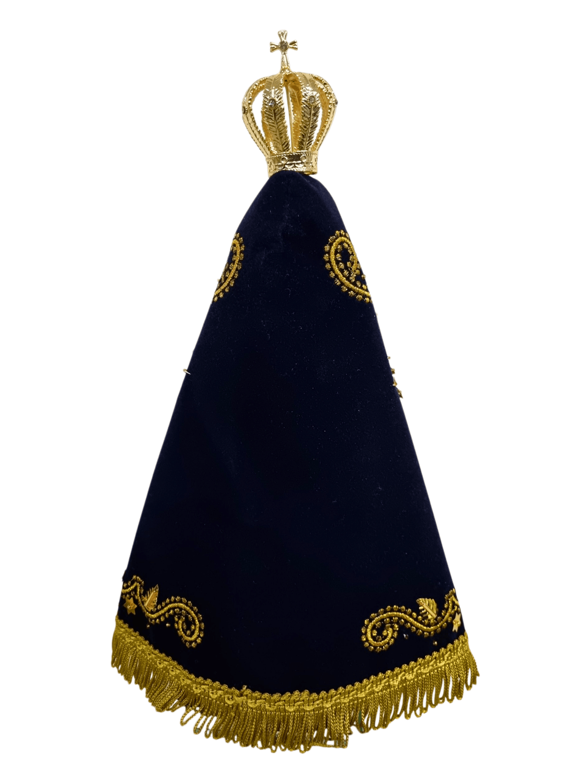 Imagem de Nossa Senhora Aparecida em Pó de Mármore Manto Flor Dourada 30 cm-TerraCotta Arte Sacra