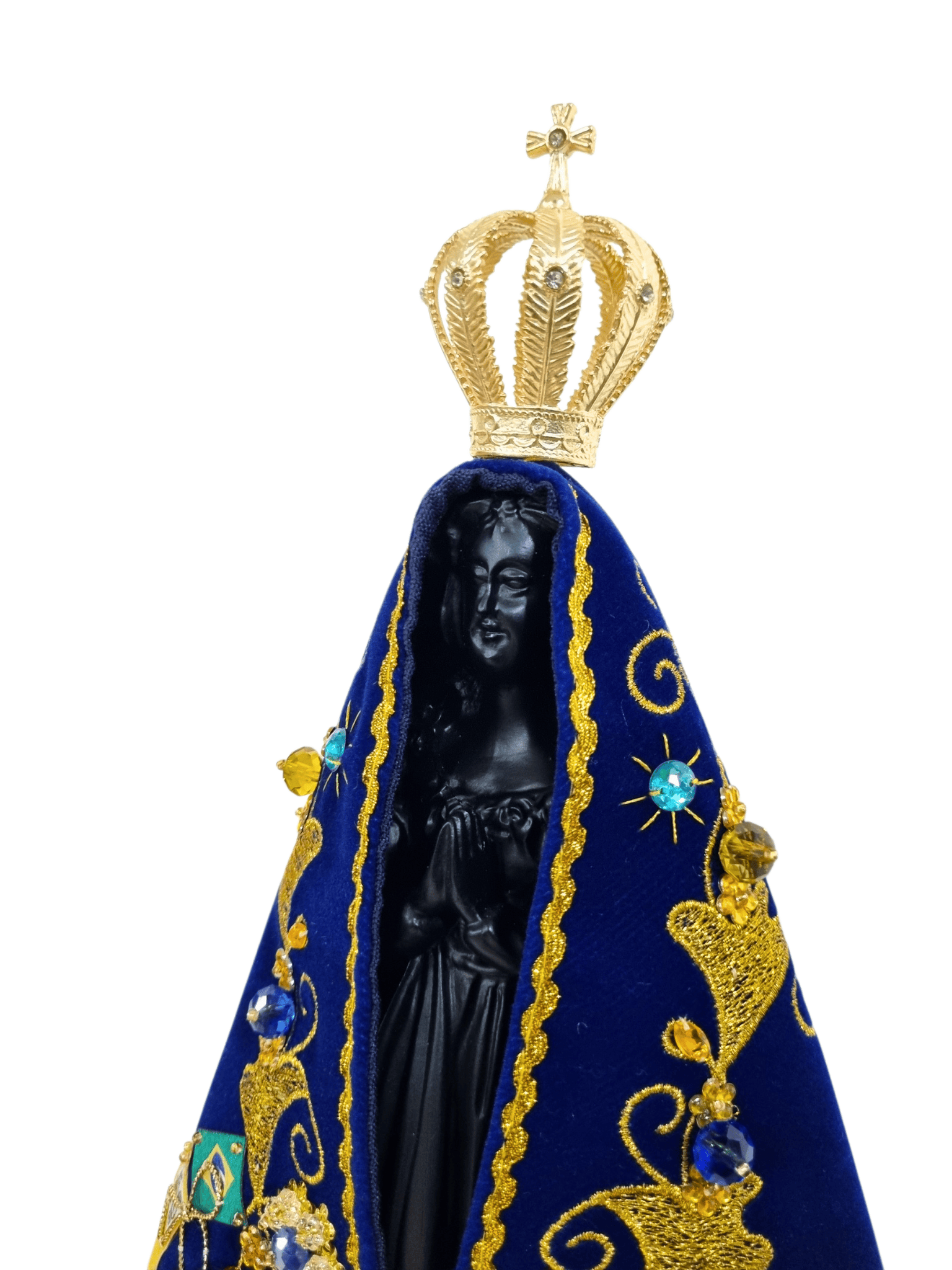 Imagem de Nossa Senhora Aparecida em Pó de Mármore Manto Oficial 30 cm-TerraCotta Arte Sacra