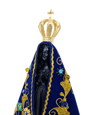 Imagem de Nossa Senhora Aparecida em Pó de Mármore Manto Oficial 30 cm-TerraCotta Arte Sacra