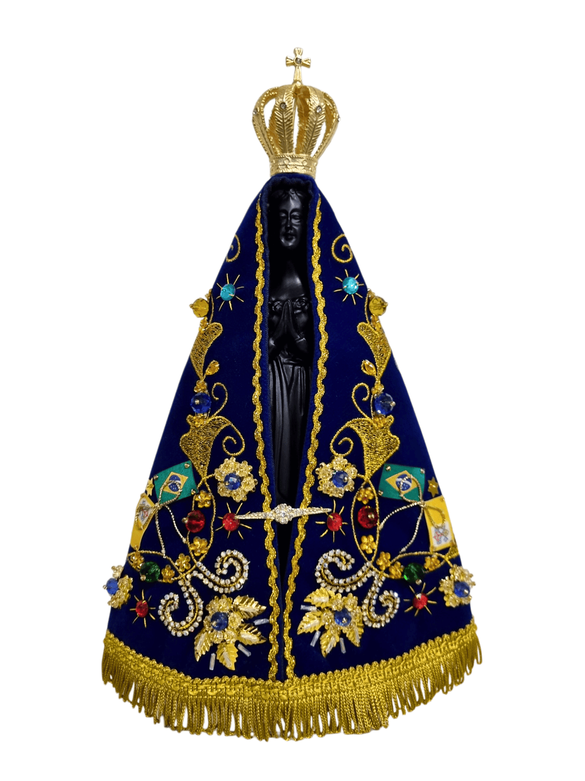 Imagem de Nossa Senhora Aparecida em Pó de Mármore Manto Oficial 30 cm-TerraCotta Arte Sacra