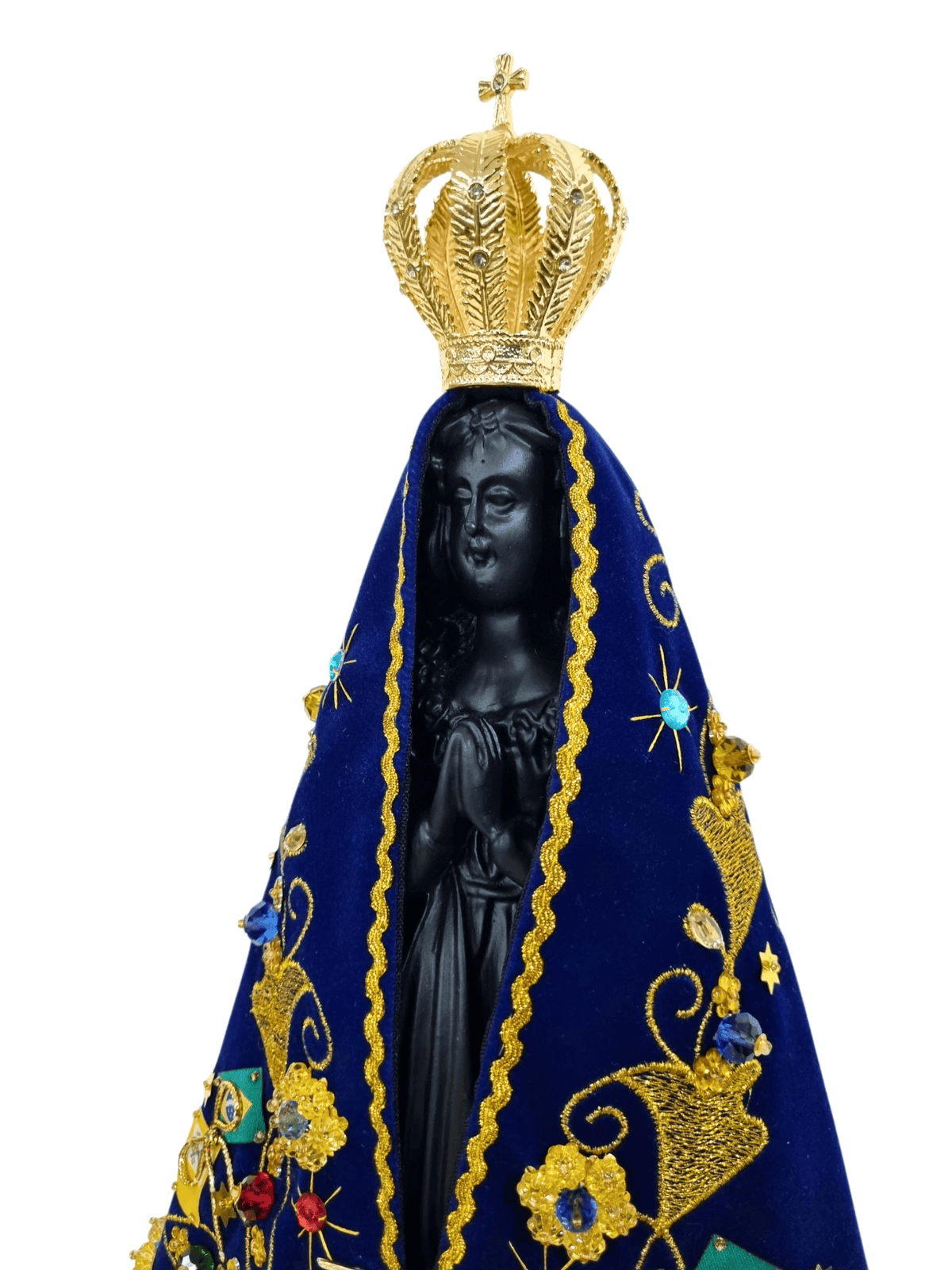 Imagem de Nossa Senhora Aparecida em Pó de Mármore Manto Oficial 35 cm-TerraCotta Arte Sacra