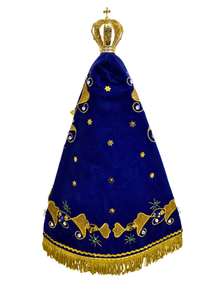 Imagem de Nossa Senhora Aparecida em Pó de Mármore Manto Oficial 41 cm-TerraCotta Arte Sacra