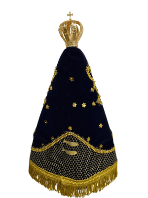 Imagem de Nossa Senhora Aparecida em Pó de Mármore Manto Pesca Milagrosa 35 cm-TerraCotta Arte Sacra