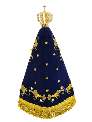 Imagem de Nossa Senhora Aparecida em Pó de Mármore com Manto Oficial 36 cm-TerraCotta Arte Sacra
