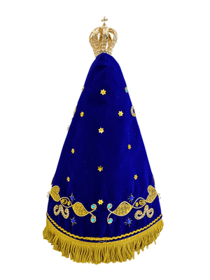 Imagem de Nossa Senhora Aparecida em Pó de Mármore com Manto Oficial 43 cm-TerraCotta Arte Sacra