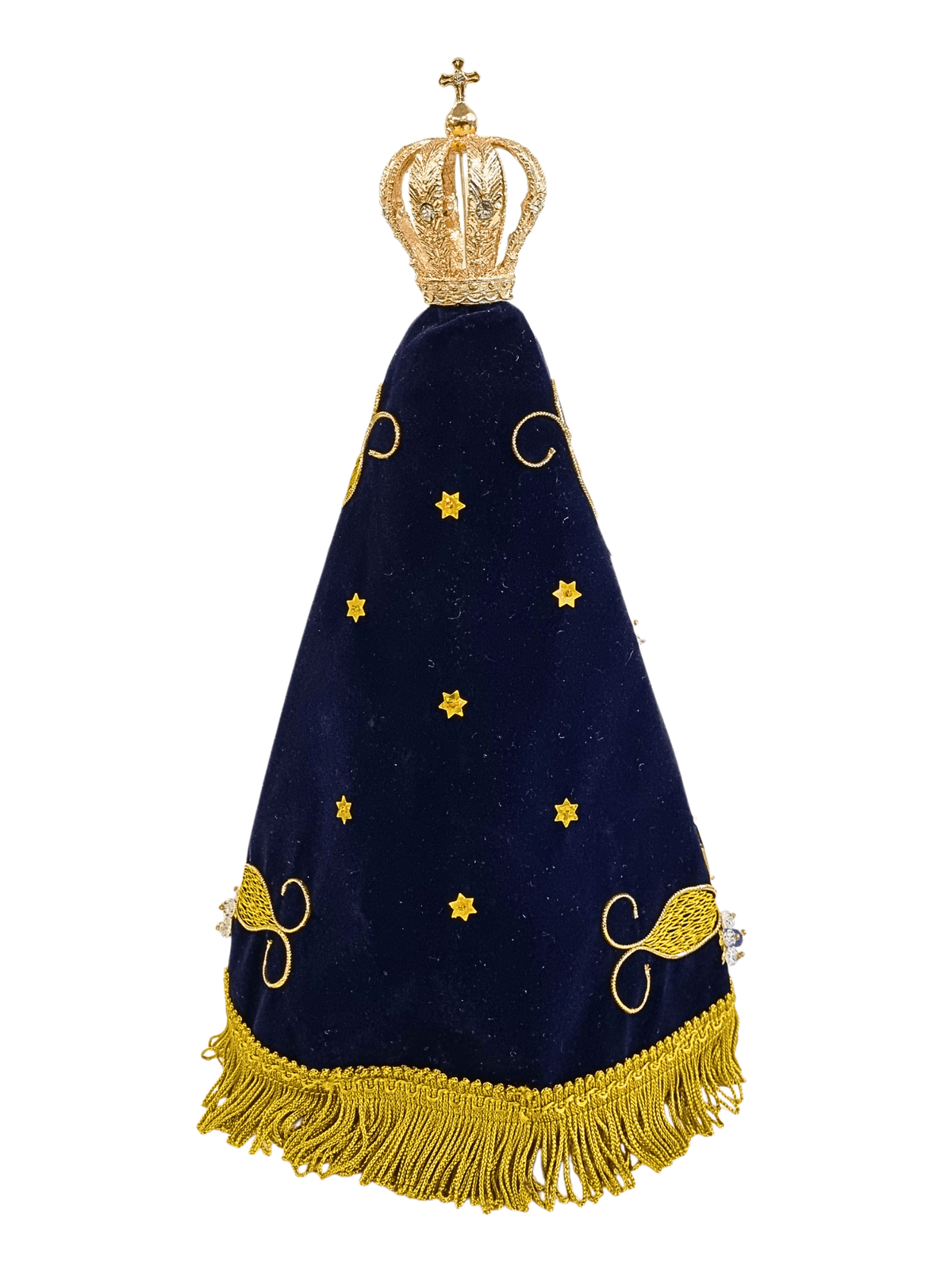 Imagem de Nossa Senhora Aparecida em Pó de Mármore com Manto Oficial Luxo 36 cm-TerraCotta Arte Sacra