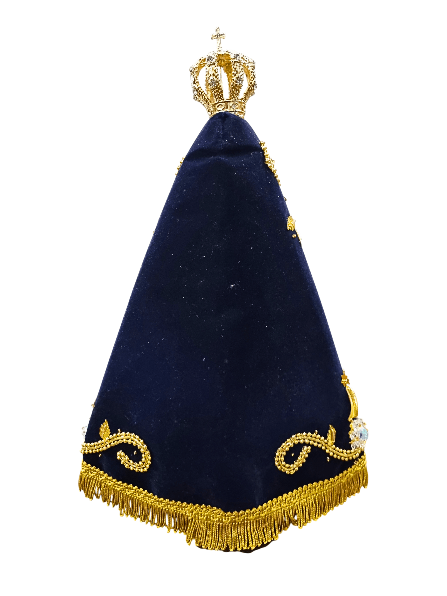 Imagem de Nossa Senhora Aparecida em Pó de Mármore com Manto Pérola Azul 32 cm-TerraCotta Arte Sacra