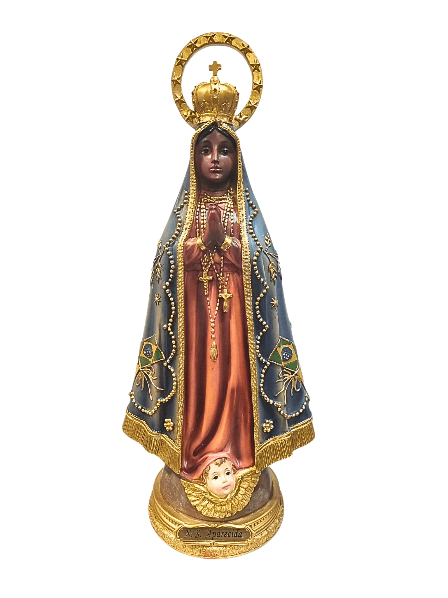 Imagem de Nossa Senhora Aparecida em Resina 40 cm-TerraCotta Arte Sacra