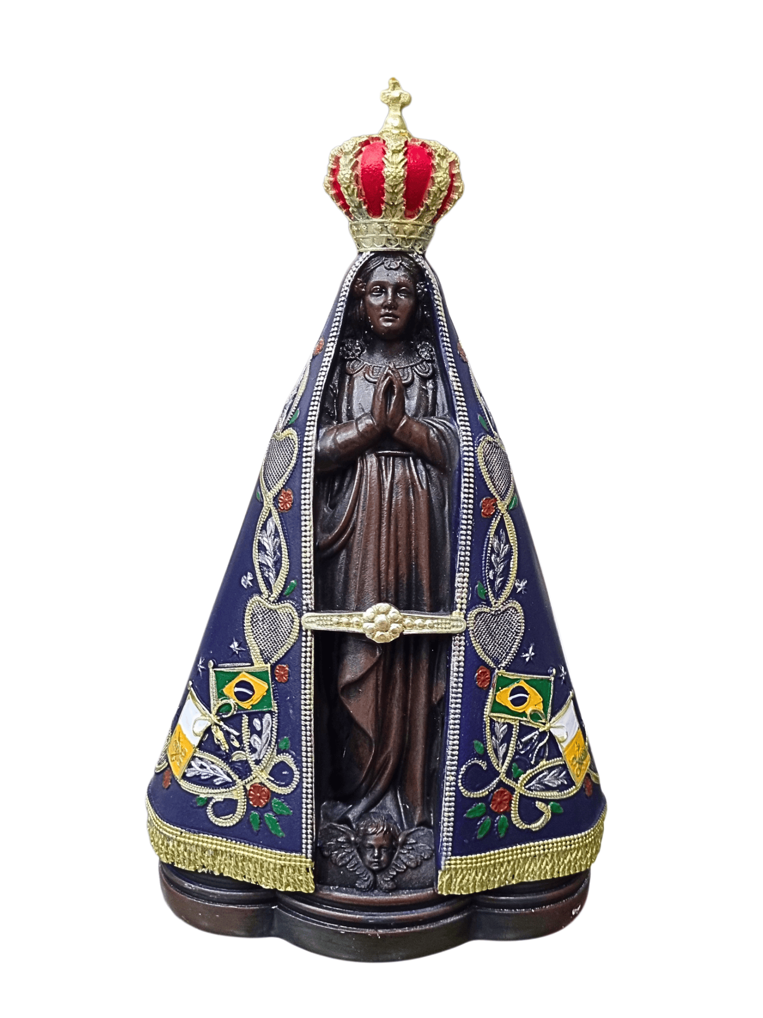 Imagem de Nossa Senhora Aparecida em Resina Colorida 20 cm-TerraCotta Arte Sacra