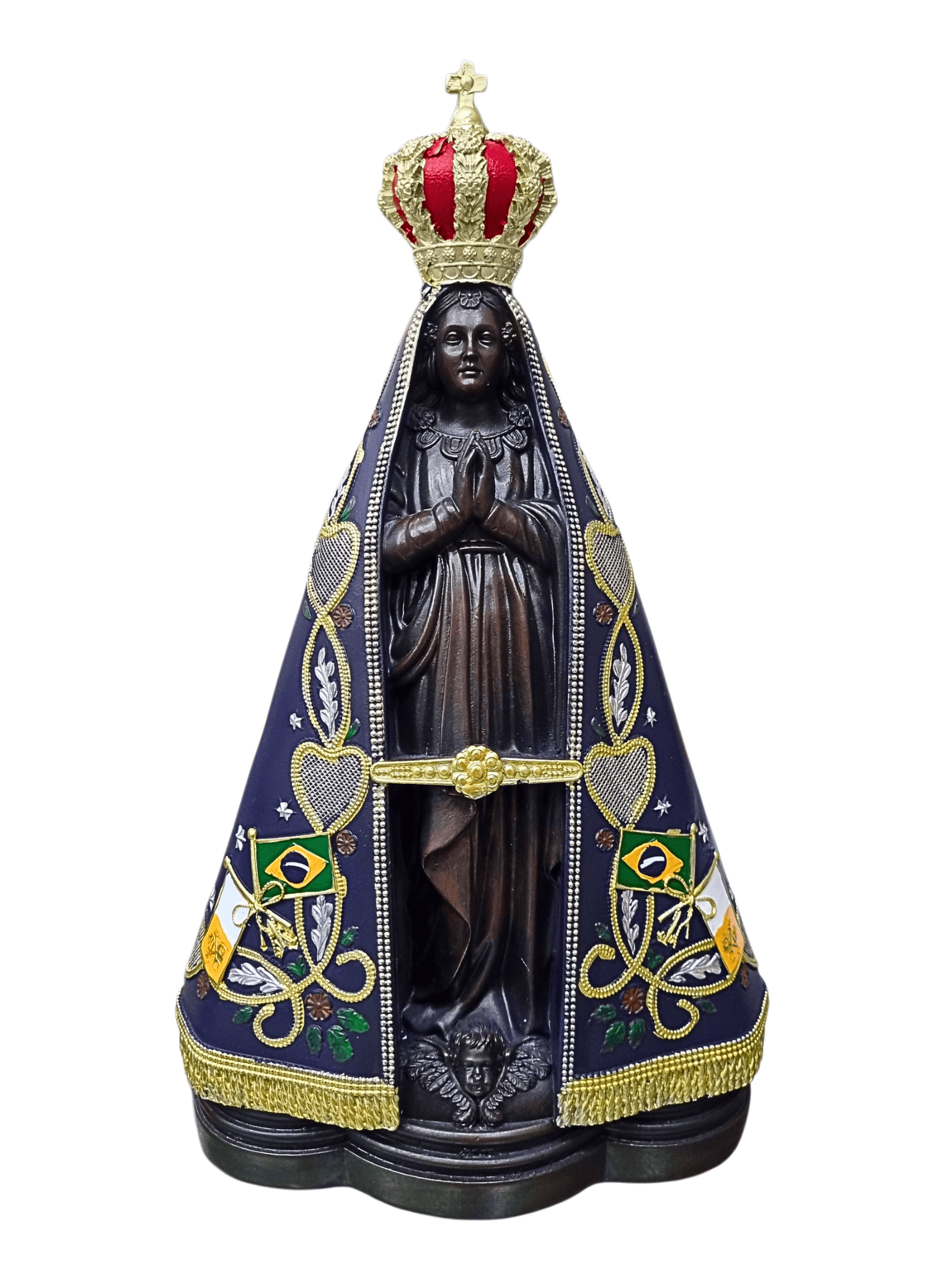 Imagem de Nossa Senhora Aparecida em Resina Colorida 30 cm-TerraCotta Arte Sacra