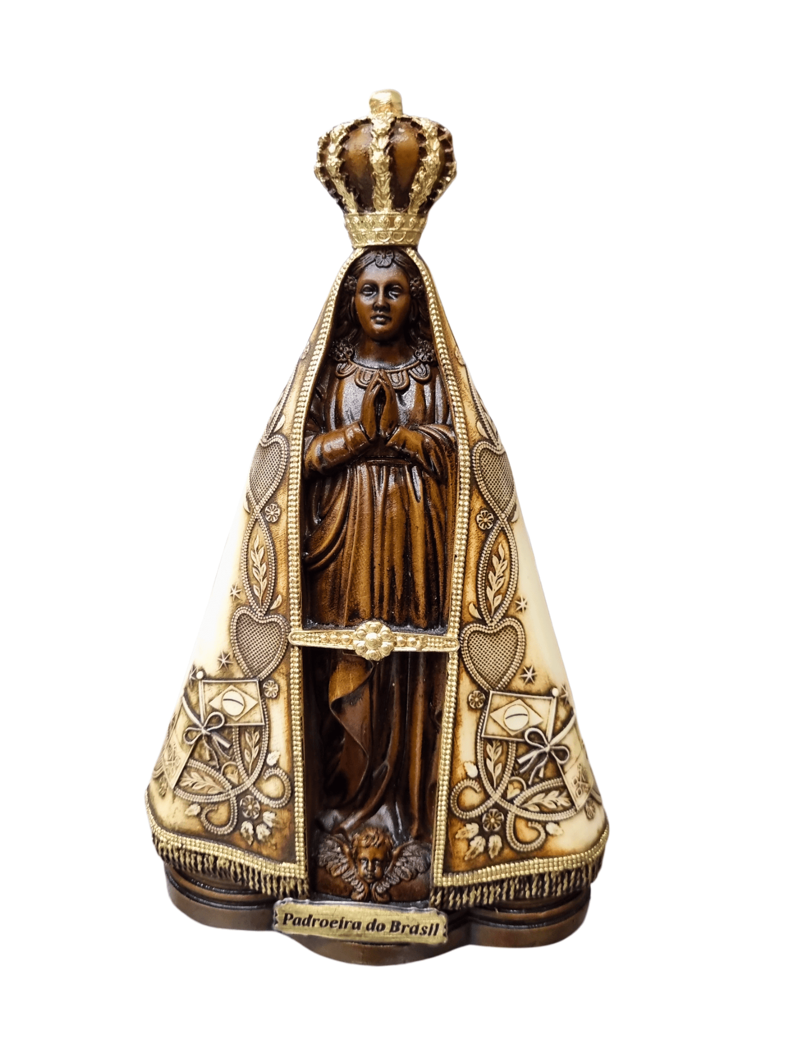 Imagem de Nossa Senhora Aparecida em Resina Cor Marfim 20 cm-TerraCotta Arte Sacra