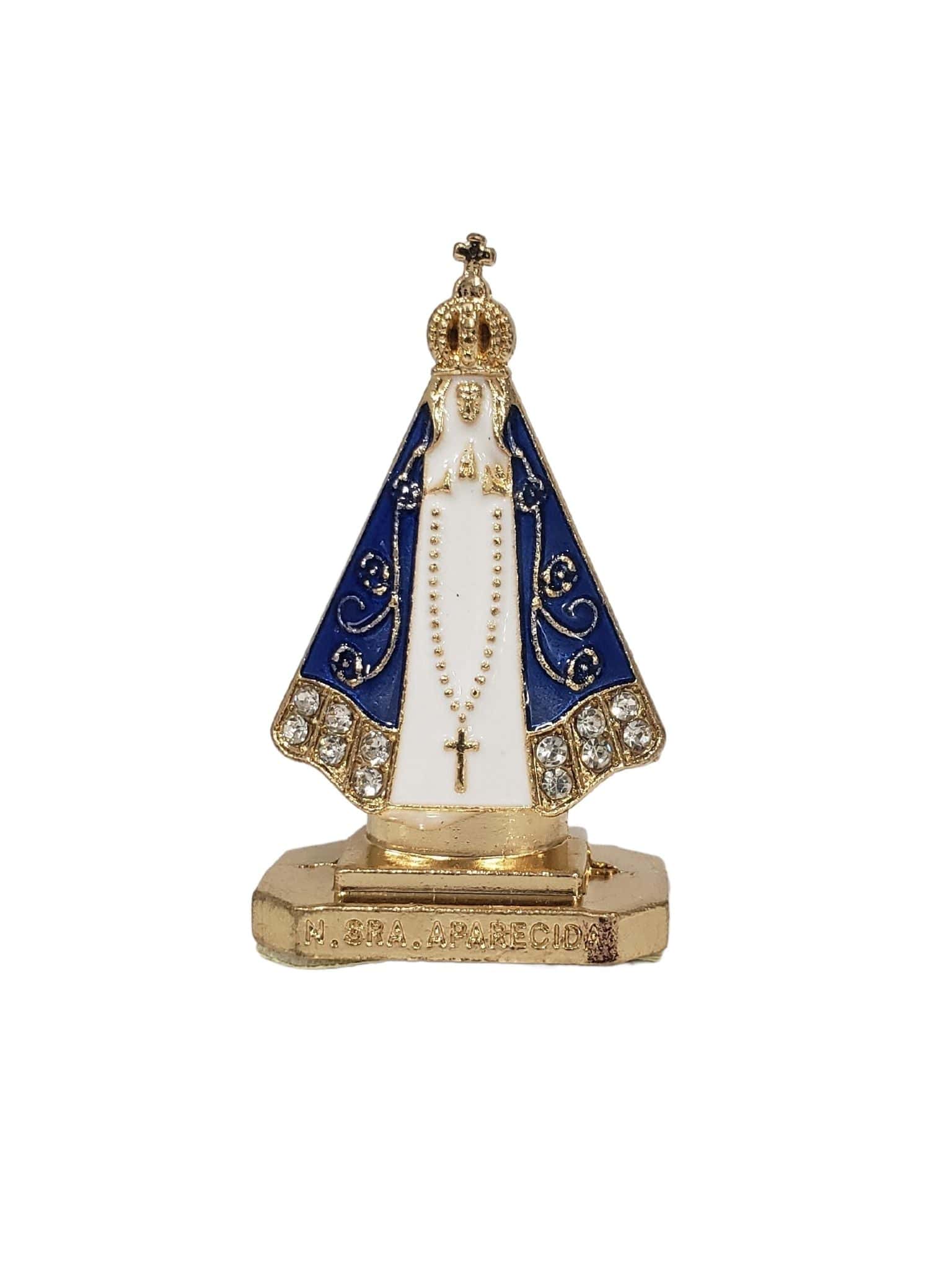 Imagem de Nossa Senhora Aparecida para Mesa em Metal-TerraCotta Arte Sacra