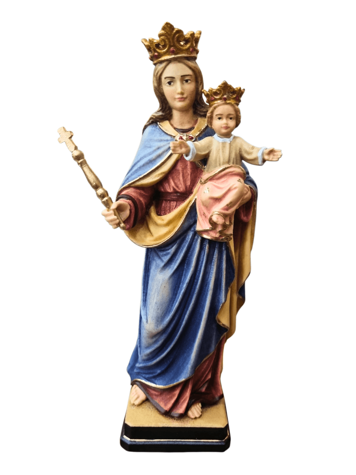 Imagem de Nossa Senhora Auxiliadora de Madeira Italiana 20 cm-TerraCotta Arte Sacra