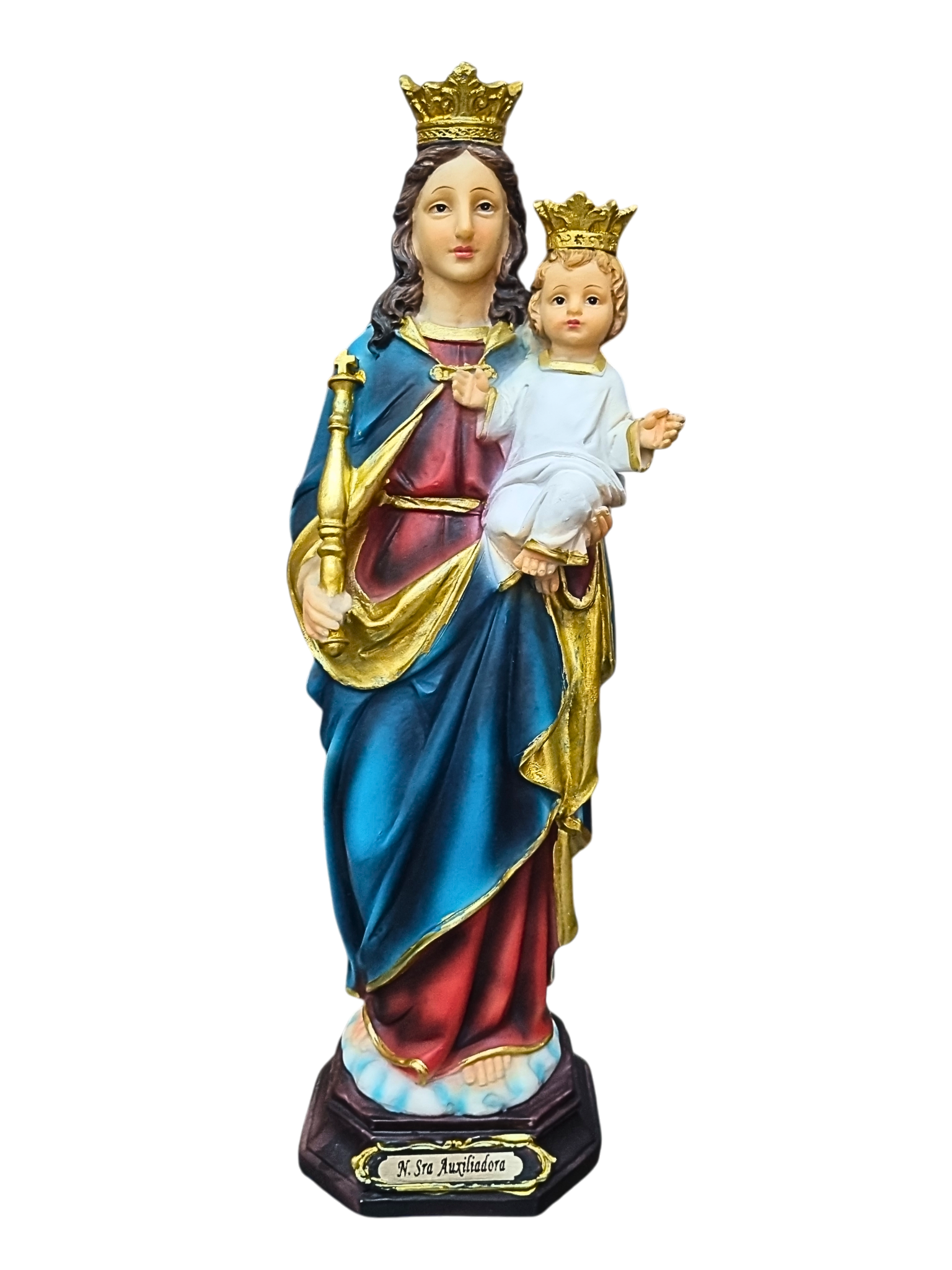 Imagem de Nossa Senhora Auxiliadora em Resina 30 cm-TerraCotta Arte Sacra