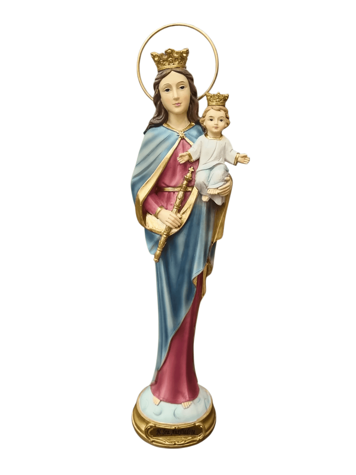 Imagem de Nossa Senhora Auxiliadora em Resina 30 cm-TerraCotta Arte Sacra
