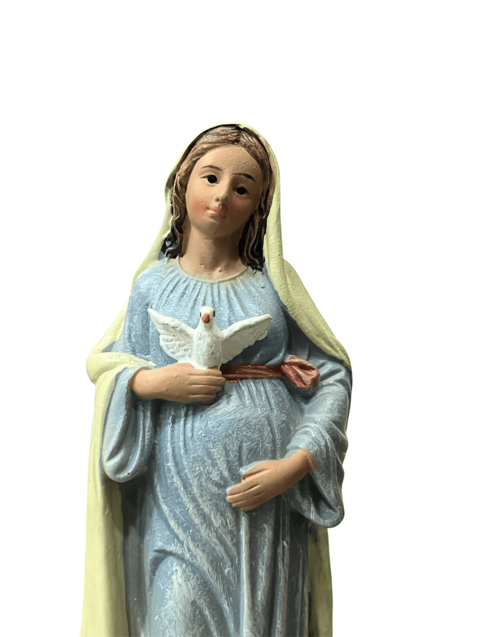 Imagem de Nossa Senhora Grávida em Resina Colorida 13 cm-TerraCotta Arte Sacra