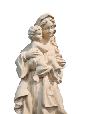 Imagem de Nossa Senhora Madonna em Madeira Italiana Natural 40 cm-TerraCotta Arte Sacra
