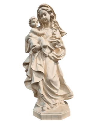 Imagem de Nossa Senhora Madonna em Madeira Italiana Natural 40 cm-TerraCotta Arte Sacra